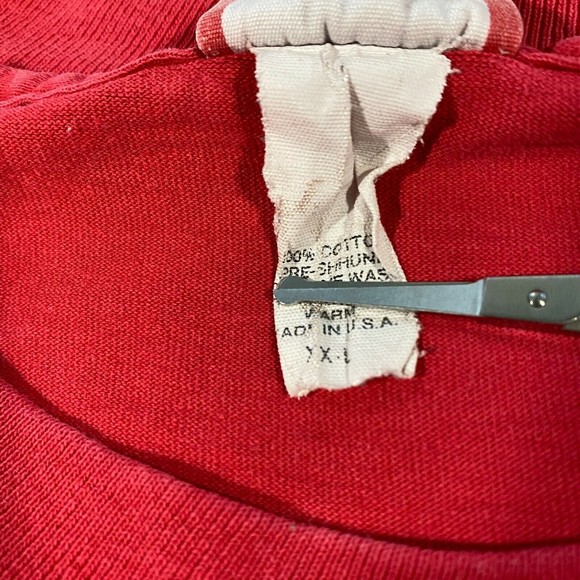 VINTAGE Disney Designs Mickey Mouse Shirt Adult 2XL Red 90s VTG Mens DISTRESSED - Picture 6 of 14